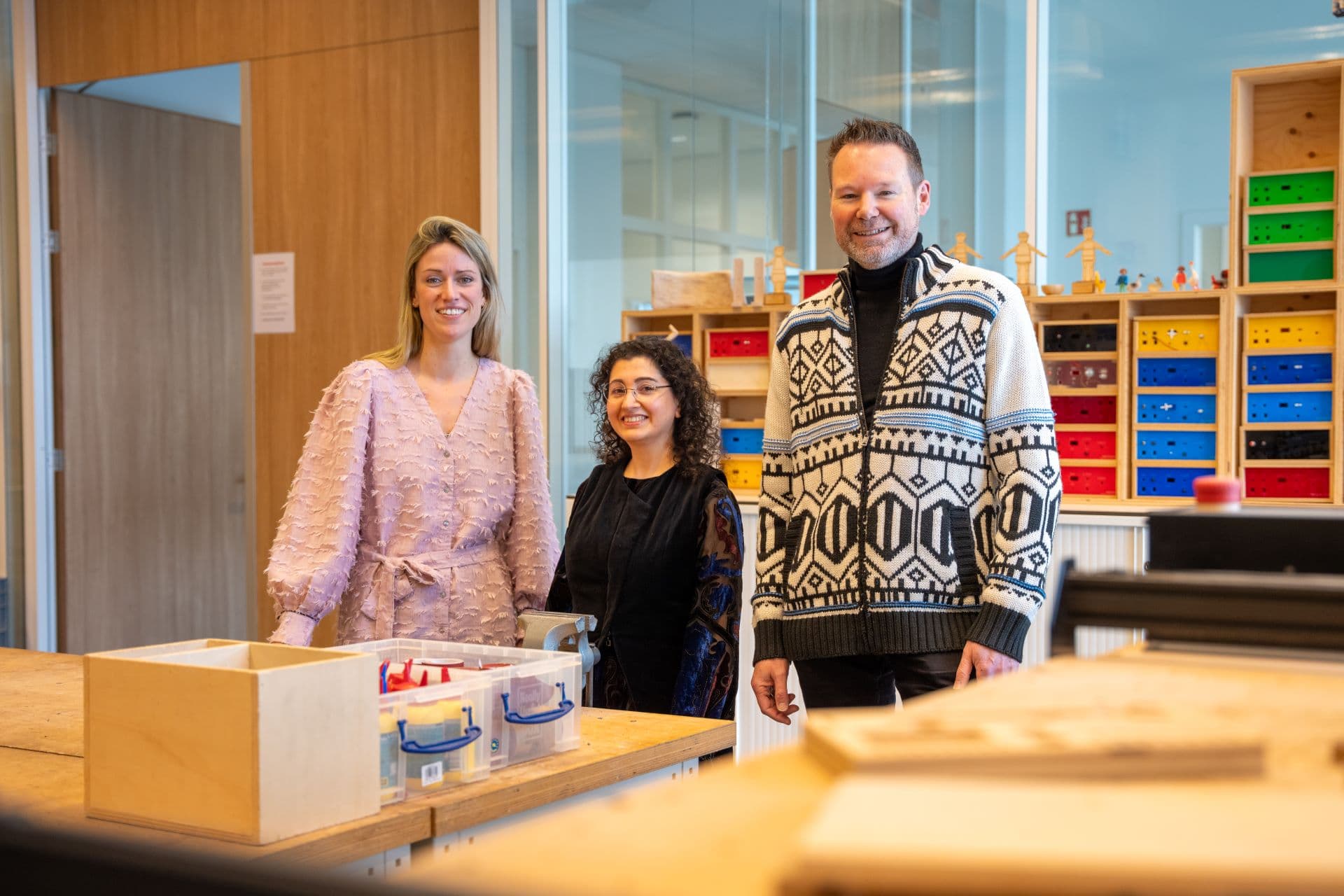Myrte Thoolen, Inti Mansour en Michel Witter van Avans Hogeschool.