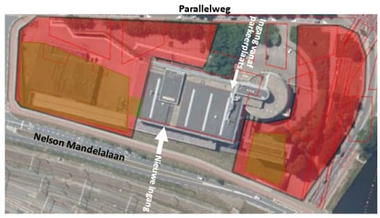 Plattegrond bovenaanzicht EKP-gebouw