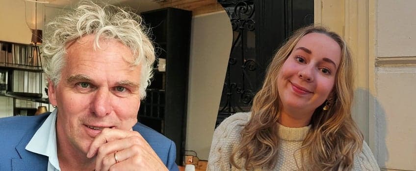 Projectleider Machiel Wetselaar en student Benthe Greijn