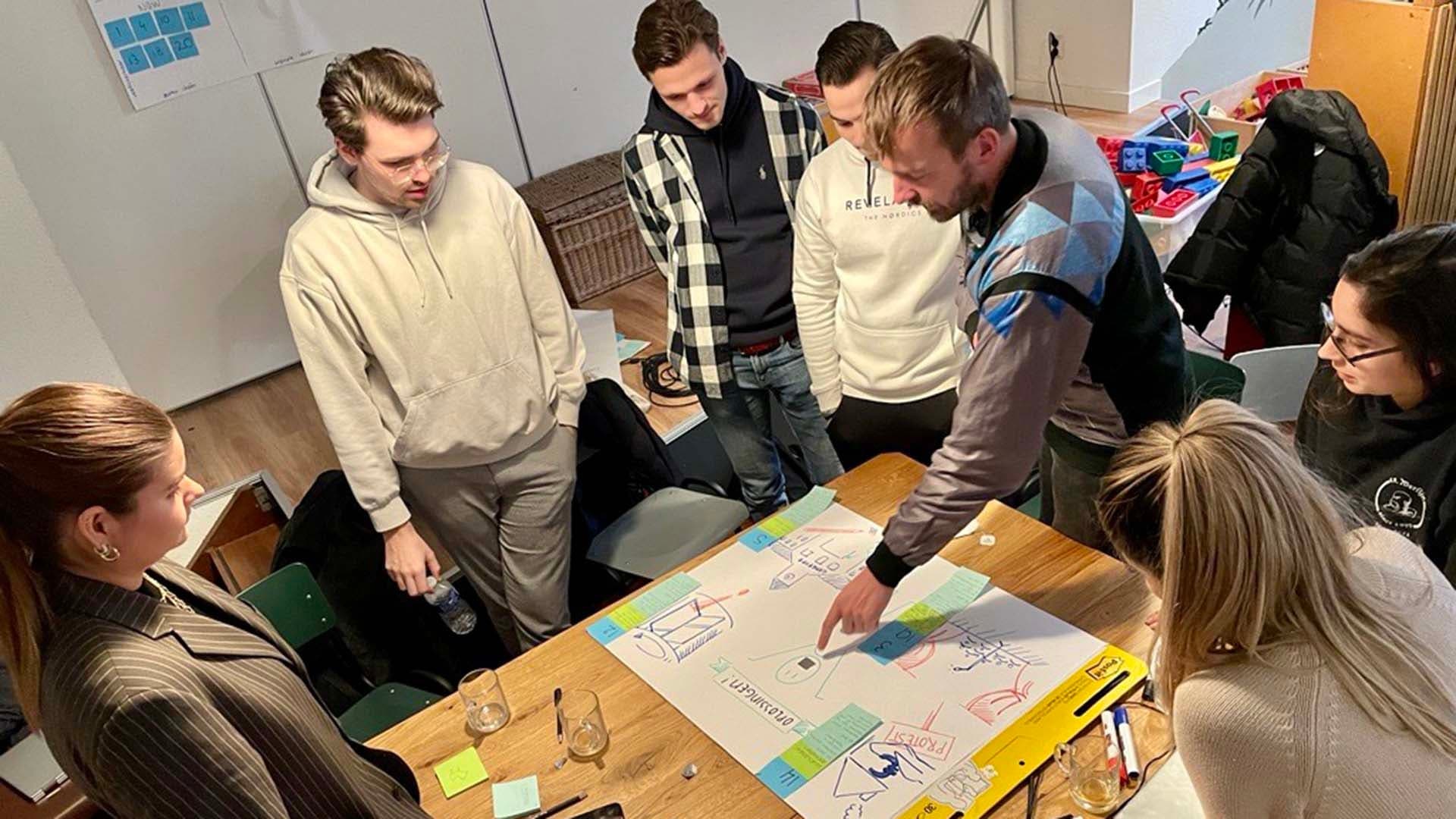 Studenten HRM van Avans tijdens de hackaton.