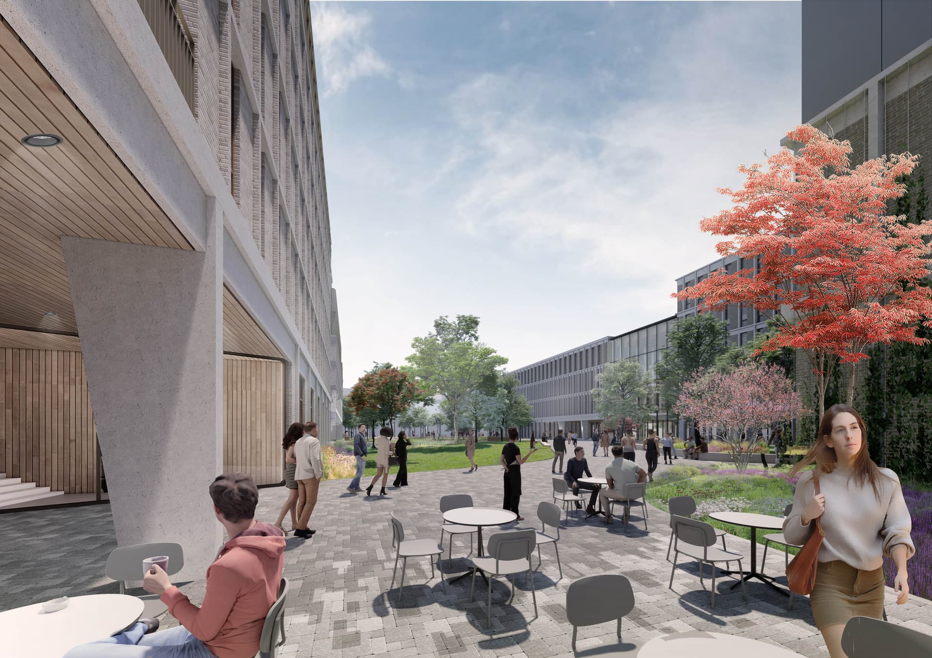Impressie van nieuwbouw Onderwijsboulevard Avans Hogeschool.