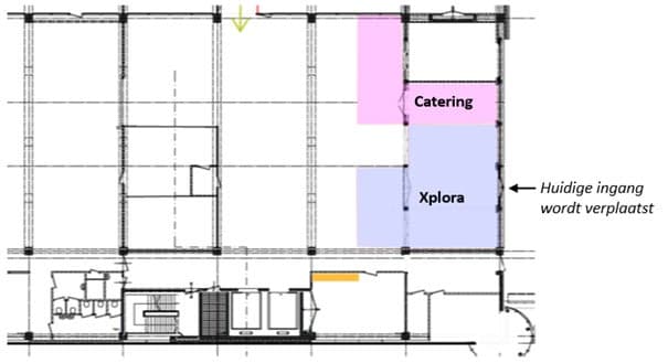 Plattegrond begane grond EKP-gebouw