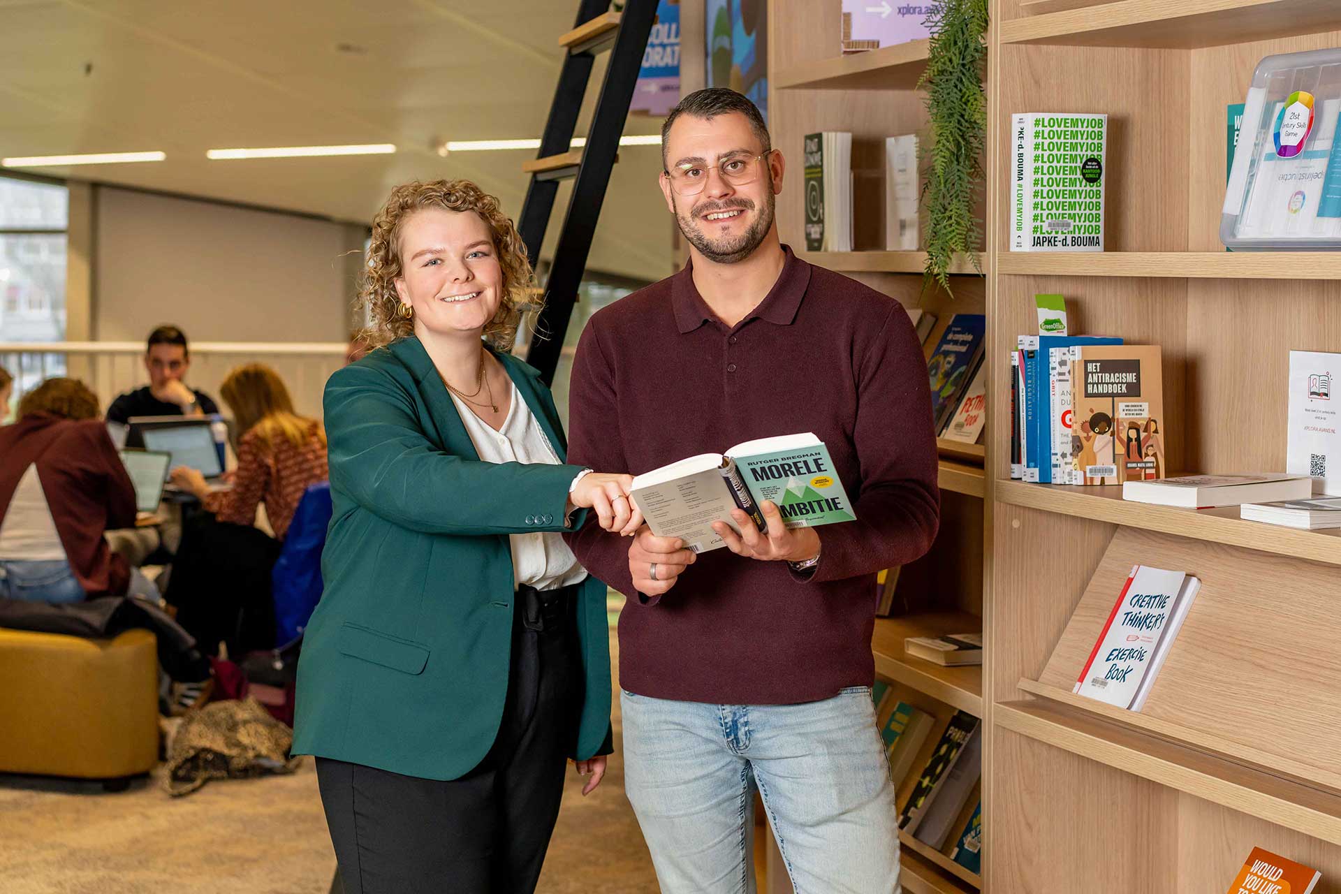 2 deeltijd studenten van de bachelor opleiding communicatie bij Avans Hogeschool