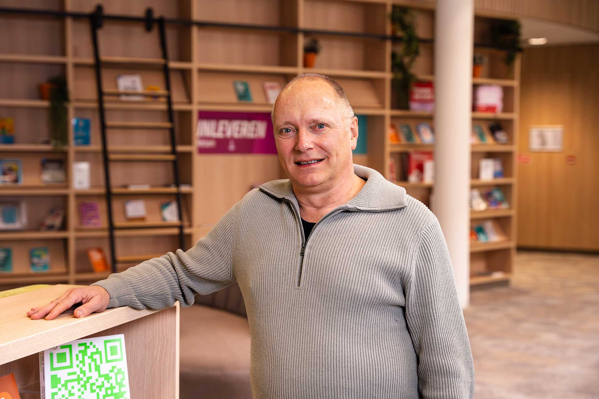 Norbert op kantoor bij Avans Hogeschool