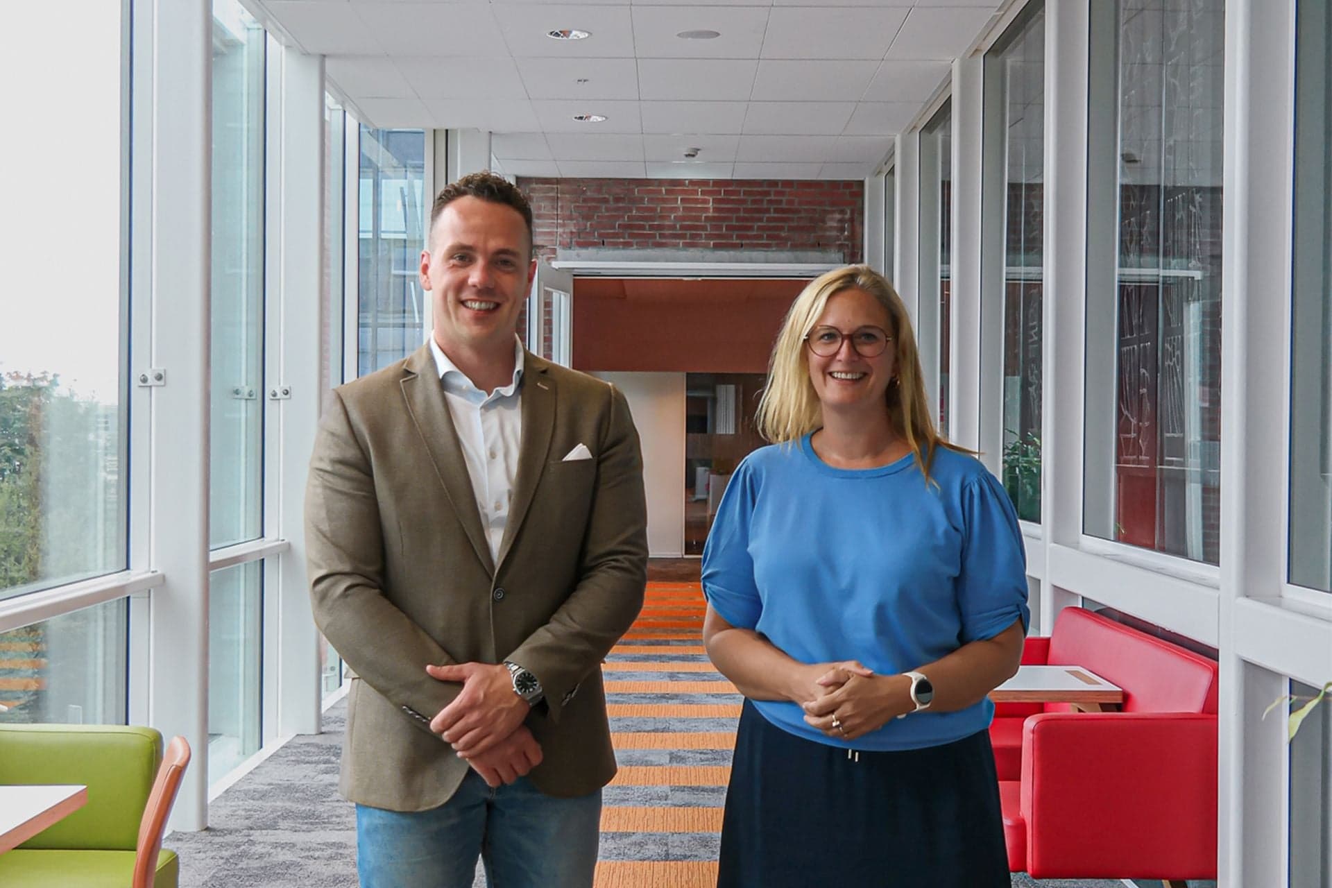 Docent-onderzoeker Sanne Verhoeven en associate lector Thom Snaphaan van Avans Hogeschool.