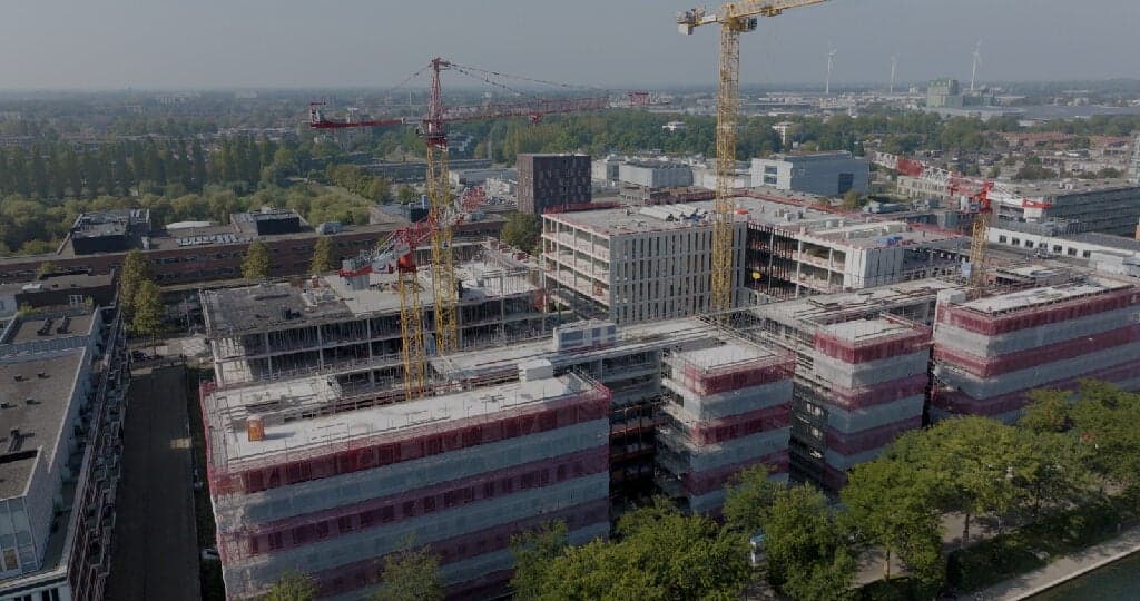 De bouw van Campus300 van Avans Hogeschool.