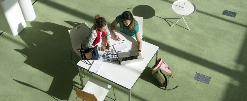 studerende studenten in het Avansgebouw Hogeschoollaan in Breda