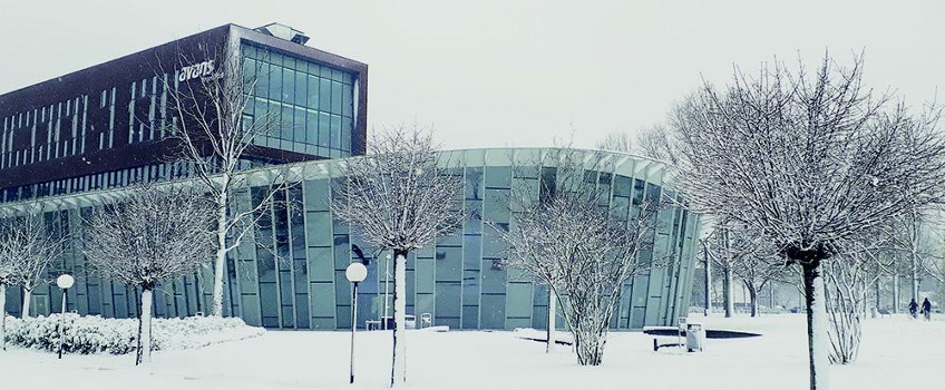 Hogeschoollaan Avans sneeuw